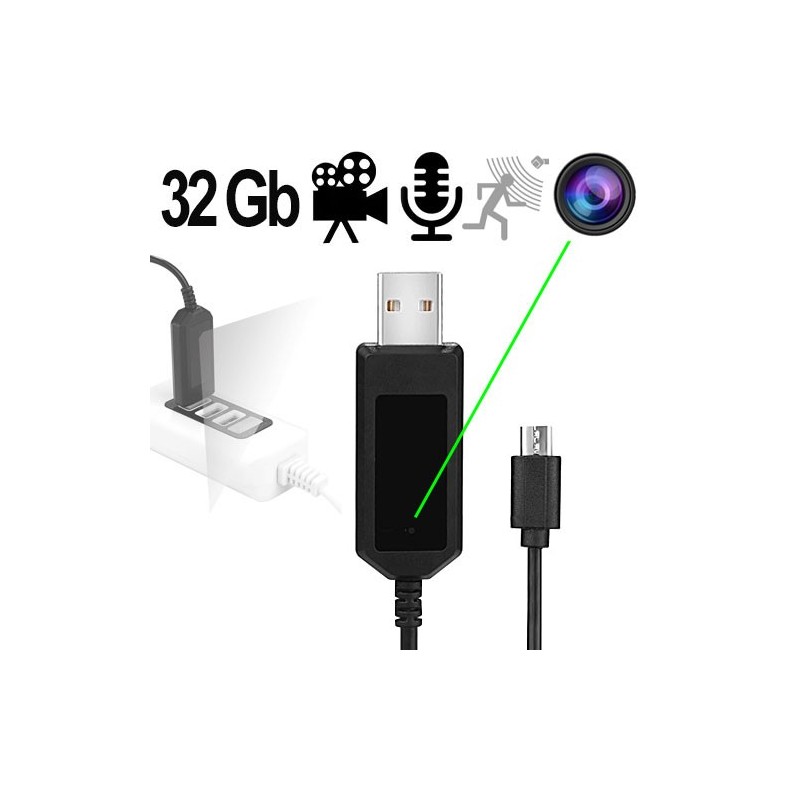HD SpyCam im Handy-Ladekabel, 32 GB HD SpyCam im Handy-Ladekabel, 32 GB