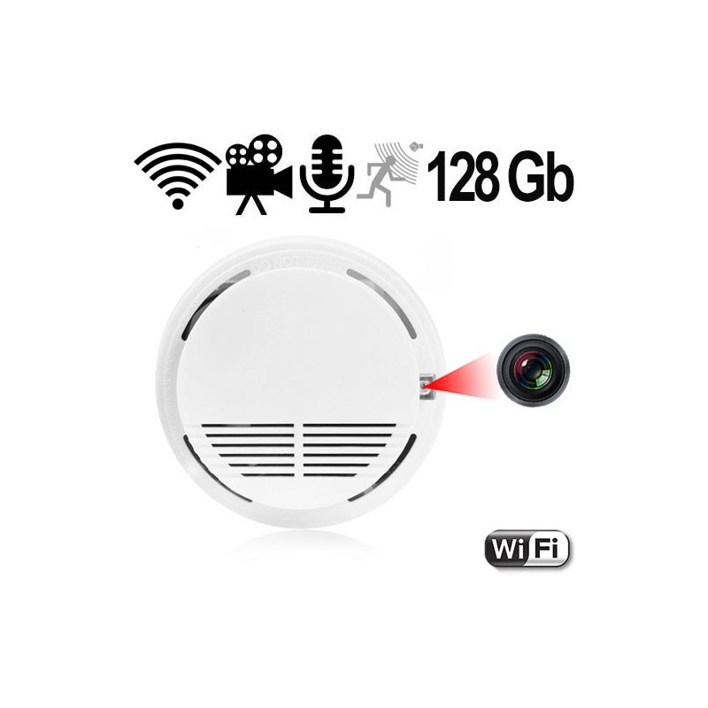 IP-LAN-SpyCam im Rauchmelder, 128 Gb