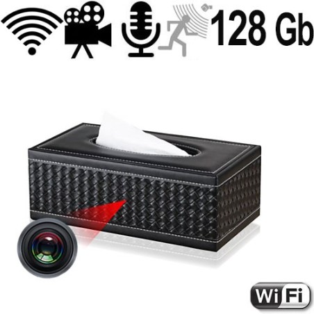 Wifi SpyCam in Taschentuchbox-Kosmetiktücherbox, 128 GB - Videoüberwachung - Bild 1