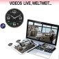 IP-Full-HD Spy-Cam in Wanduhr, 128 GB