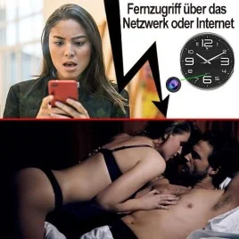 IP-Full-HD Spy-Cam in Wanduhr, 128 GB