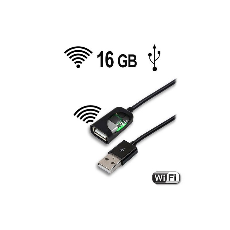 WiFi-LAN USB-Kabel Keylogger, 16 Gb