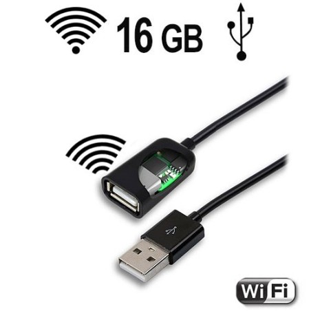 WiFi-LAN USB-Kabel Keylogger, 16 Gb - PC-Überwachung - Bild 1