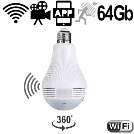 WIFI HD-SpyCam in LED-Lampe, 64 Gb - Getarnte Videokameras - Bild 1