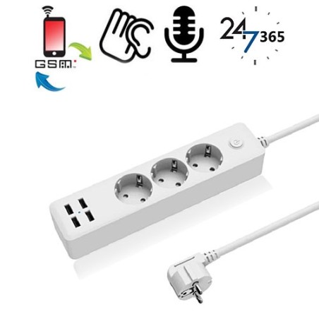 GSM-Abhörgerät in Steckerleiste 4xUSB - Verdeckte Abhörgeräte - Bild 1