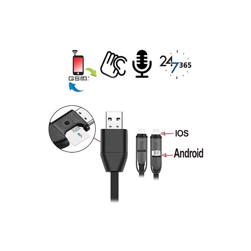GSM-Abhörgerät im Handyladekabel GSM-Abhörgerät im Handyladekabel