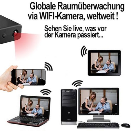 Full-HD IP-Micro-Spionkamera mit DVR, 128 Gb